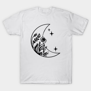 Moon Flower Art T-Shirt T-Shirt